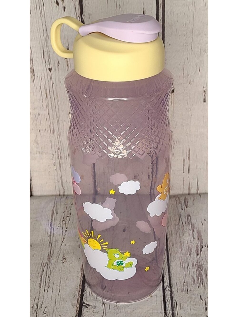 New ZAK! 2020 Care Bears 30 oz Flip Top Water Bottle Yellow Purple BPA Free